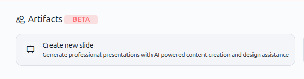 Create New Slide Button