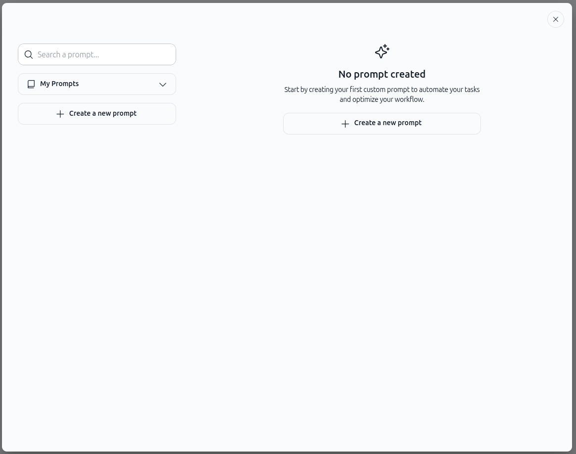 Prompts Modal - Browse Prompts