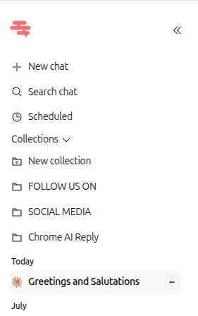 Side panel in Chat section