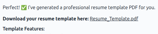 Export chat response as PDF