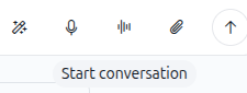 Start conversation button in Chat toolbar