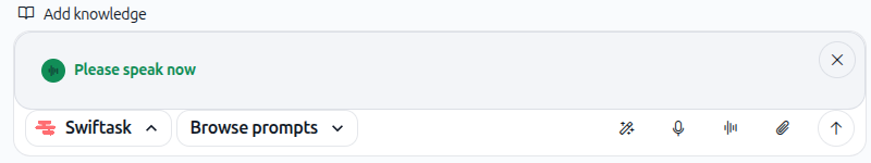 Automatic listening mode ready for your next input