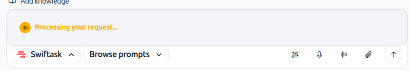 AI processing your request in real-time