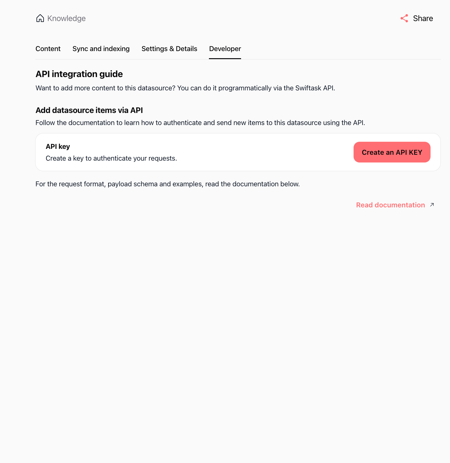 Datasource Developer tab