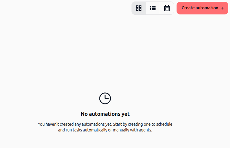 Automations dashboard