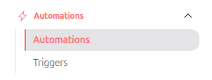Accéder à la section Automatisations