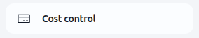 Cost Control button location