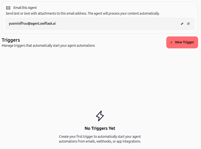 Triggers dashboard