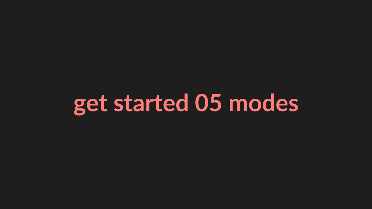 Model and mode picker