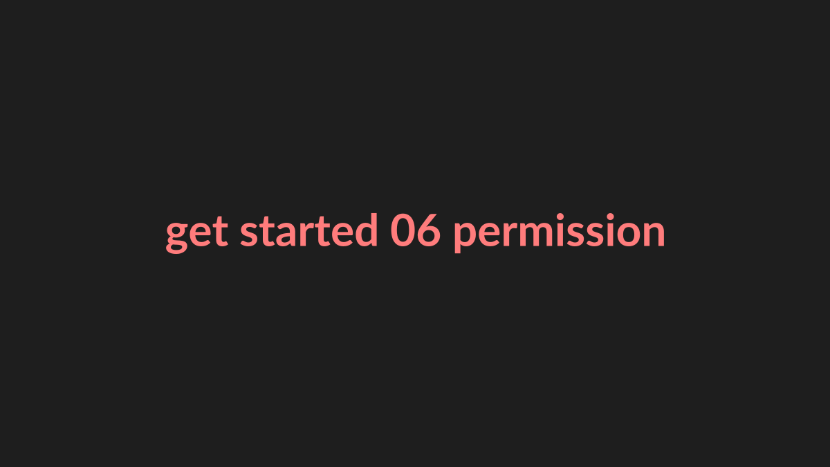 Permission prompt