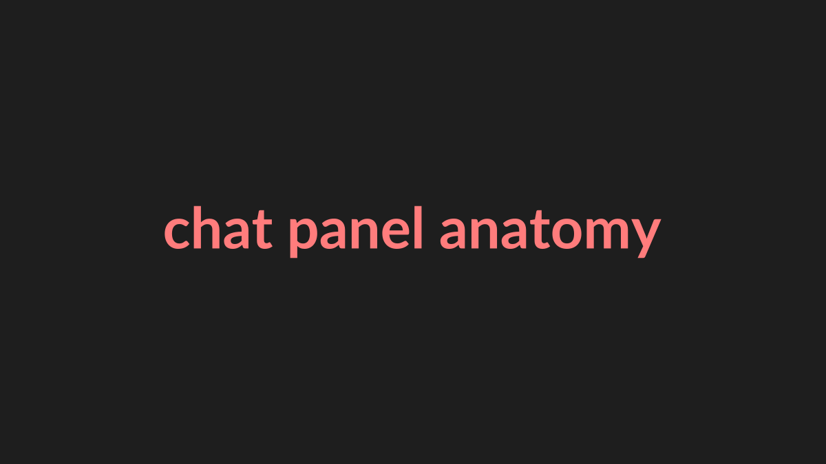 Chat panel layout