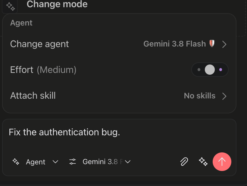 Configuration du niveau d'effort de l'agent