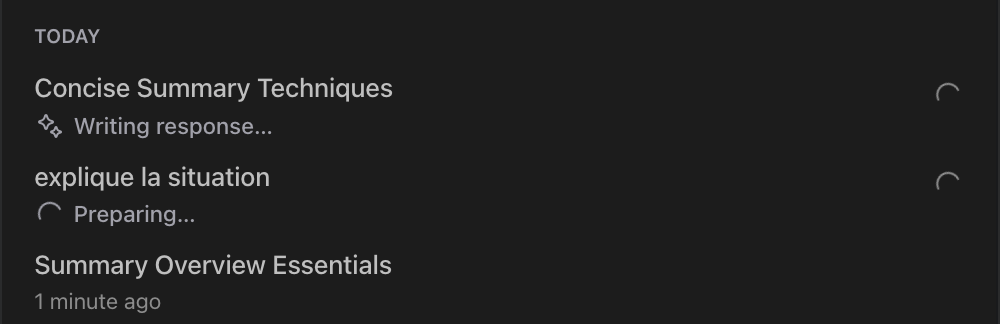 Tâche en cours d'exécution