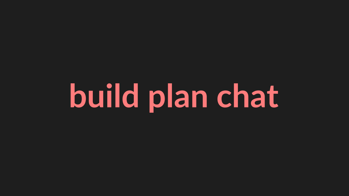 Plan generated in chat