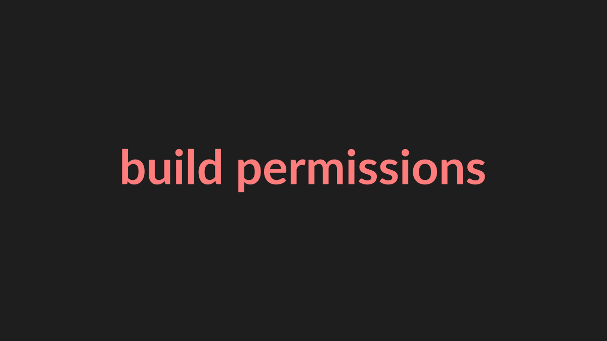 Permissions settings