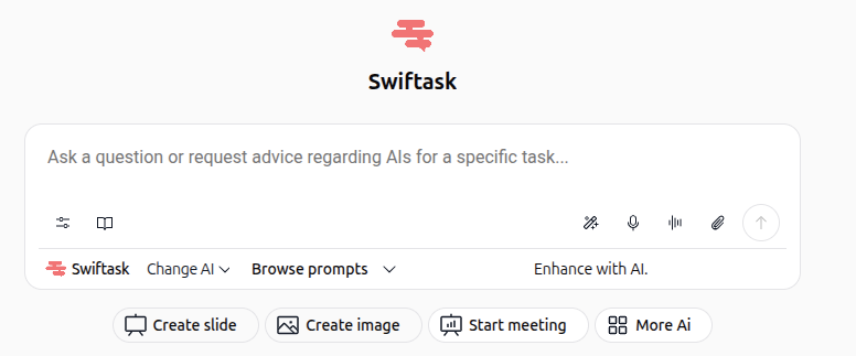 Bouton Enhance with AI dans la barre d'outils du Chat