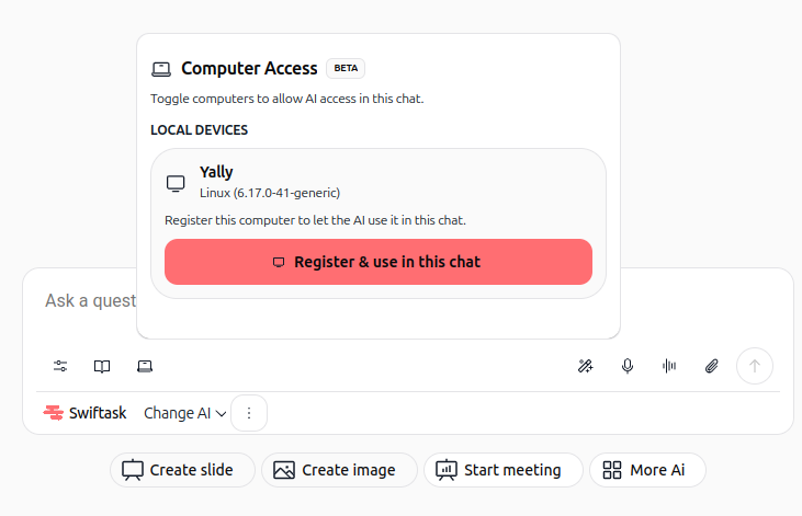 Register and use in this chat