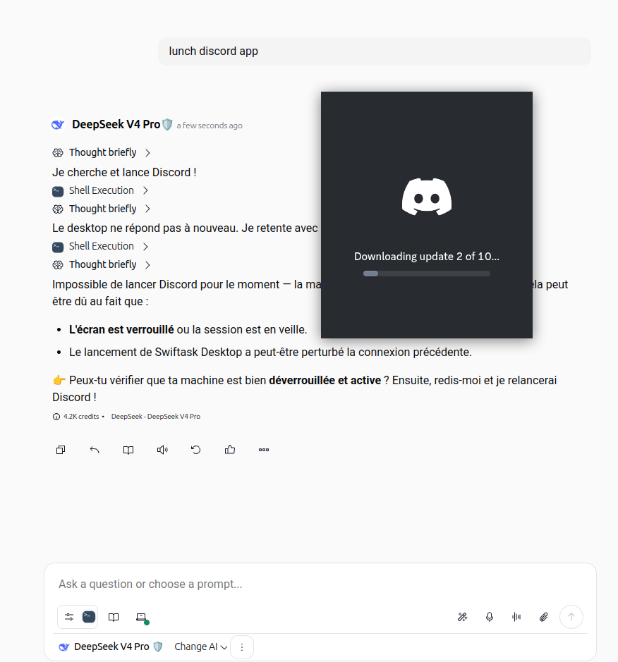 Launching desktop application