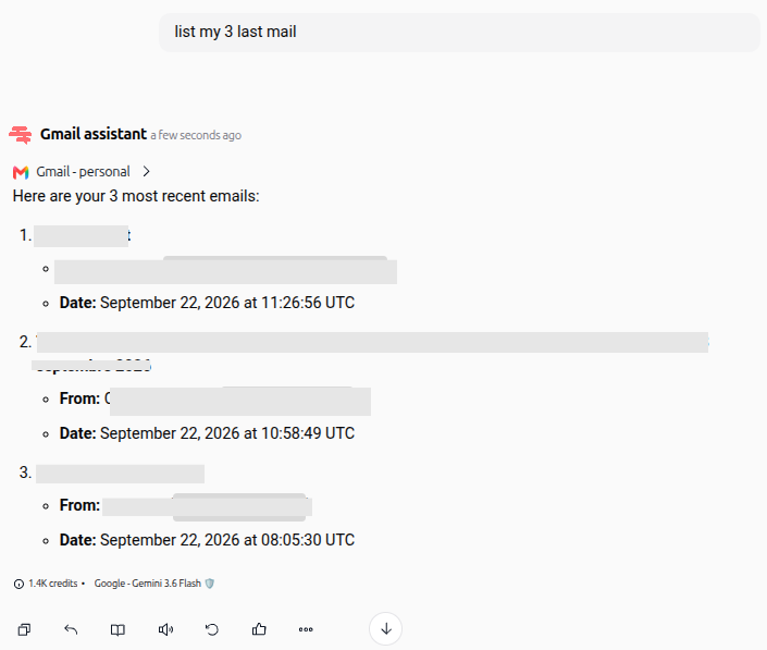 Owner query result