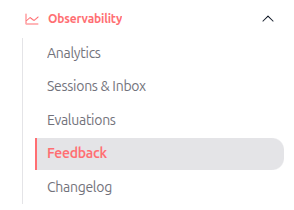 Feedback section in agent configuration